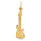 14k Yellow Gold Textured Guitar Charm