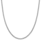 Rhodium Over Sterling Silver Polished 3.15mm Curb Chain Necklace