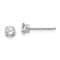 Rhodium Over 14k White Gold 4mm Cubic Zirconia Stud Earrings