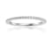 White Sapphire Accents Sterling Silver Dainty Eternity Band Ring