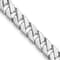 Rhodium Over 14k White Gold 7.4mm Hand Polished Fancy Link Bracelet