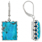 Large Turquoise Sterling Silver Drop Earrings