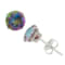 Mystic Fire® Green Mystic Topaz Round 10K White Gold Stud Earrings, 2ctw