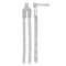 Rhodium Over 14K White Gold Lab Grown Diamond Post Dangle Earrings