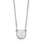 Rhodium Over 14k White Gold Tiny Circle Block Letter J Initial Pendant
Cable Link 18 Inch Necklace