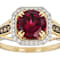 Grape Garnet And Diamond Ring In 14K Gold