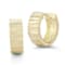 Bellissima Gold 14K Yellow Gold Diamond Cut Huggie Hoop Earrings