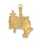 14k Yellow Gold Textured Bible, Praying Hands, and Cross Pendant