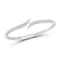 Rachel Zoe Pave CZ Bypass Bangle Bracelet in Rhodium Over Sterling Silver