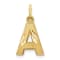 10k Yellow Gold initial A Charm