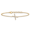 14k Yellow Gold Diamond Sideways Letter X Bracelet