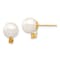 14K Yellow Gold 8-8.5mm White Round Freshwater Cultured Pearl Citrine
Post Earrings