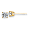 14K Yellow Gold 3/4ct. 4.5mm Round D E F Pure Light Moissanite Earrings
