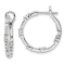 Rhodium Over 14K White Gold Lab Grown Diamond SI1/SI2, In and Out Hoop Earrings