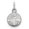 Rhodium Over Sterling Silver MLB Toronto Blue Jays LogoArt Circle Pendant