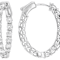 Classic Lab-Grown Diamond Inside-Out Hoop Earrings 3ctw In Sterling Silver