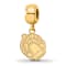 14K Yellow Gold Over Sterling Silver LogoArt Mississippi State
University Small Dangle Bead