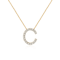 Lab-Grown Diamond Initial C Necklace In 14K Gold Over Sterling Silver 0.50ctw