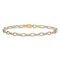 14k Two-tone Gold 4mm Polished Open Link Bracelet