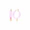 14K Yellow Gold Over Sterling Silver Acrylic Mini Heart Charm Hoop
Earrings in Pink