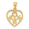 14k Yellow Gold 3 Children in Heart Charm