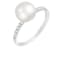8mm White Cultured Akoya Pearl 14K White Gold Ring