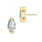 Marquise CZ Stud Earrings In 14K Gold Over Brass