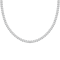White Cubic Zirconia Platinum Over Sterling Silver Tennis Necklace 21.74ctw