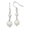 Sterling Silver Polished 6-10mm Freshwater Cultured Pearl Dangle Earrings