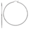 Rhodium Over 14k White Gold Polished 2 9/16" Tube Hoop Earrings