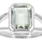 Green Prasiolite Octagon Ring In Sterling Silver