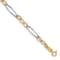 14k Two-tone Gold Diamond-Cut Oval Design Bracelet