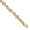 14k Yellow Gold Diamond Hearts Tennis Bracelet