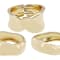 Sculptural Gold-Tone Hinged Bangle Set Of 3