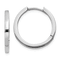 Rhodium Over 14k White Gold 11/16" Hinged Hoop Earrings