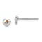 Rhodium Over Sterling Silver November Yellow Preciosa Crystal Heart Earrings