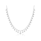Dangling CZ Charm Necklace In Sterling Silver