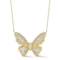 Rachel Zoe Pave CZ Large Butterfly Pendant Necklace in 14K Gold Over
Sterling Silver