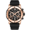 Bulova Men's Marine Star Rose Bezel, Black Rubber Strap Watch