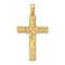 14K Yellow Gold Nugget Cross Pendant
