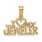 14k Yellow Gold Textured I HEART MY JEWELER pendant