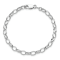 Rhodium Over Sterling Silver 5mm Rolo Chain Bracelet