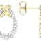 Graceful Lab-Grown Diamond Drop Earrings 1.50ctw In 18K Gold Over
Sterling Silver