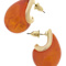 Riley Gold Tone Marbled Resin Orange Earrings