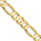 10k Yellow Gold 8.75mm Concave Open Figaro Link Bracelet