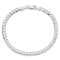 Rhodium Over Sterling Silver 4.5mm Curb Chain Bracelet