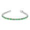5.50ctw Emerald and Diamond Bracelet in 14k White Gold