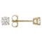 Lab-Grown Diamond Solitaire Stud Earrings 0.50ctw In 10K Yellow Gold