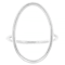 Sculptural Oval Open Design Ring In Sterling Silver
