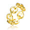 Chain Link Band Ring In 14K Gold Over Brass